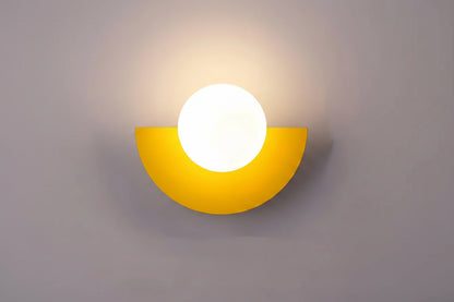 Kinkiet ścienny LED G9 półokrągły metalowy do oświetlenia wnętrz 3–5 m²