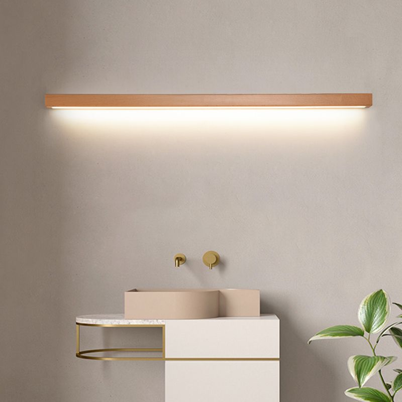 Lineární dřevěné nástěnné LED svítidlo