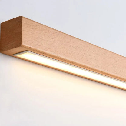Lineární dřevěné nástěnné LED svítidlo