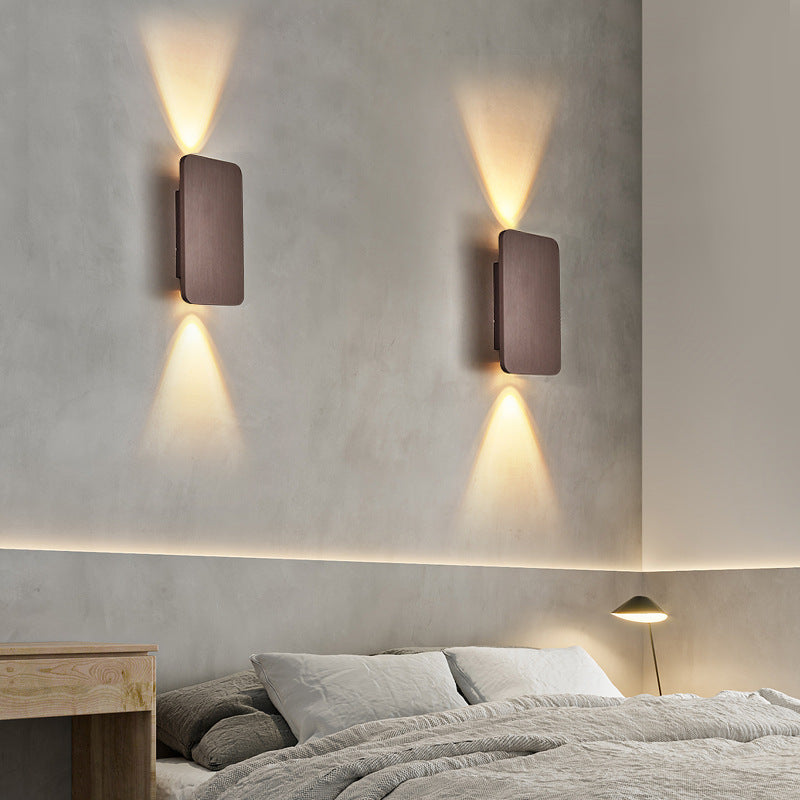 Rectangular LED wall light