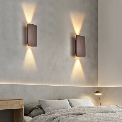 Rectangular LED wall light