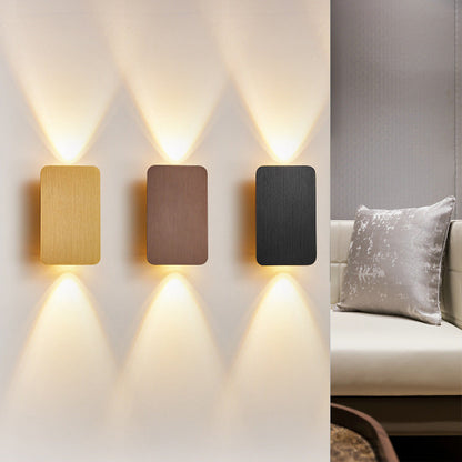 Rectangular LED wall light