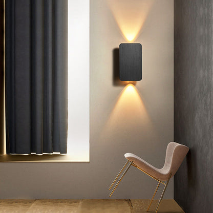 Rectangular LED wall light