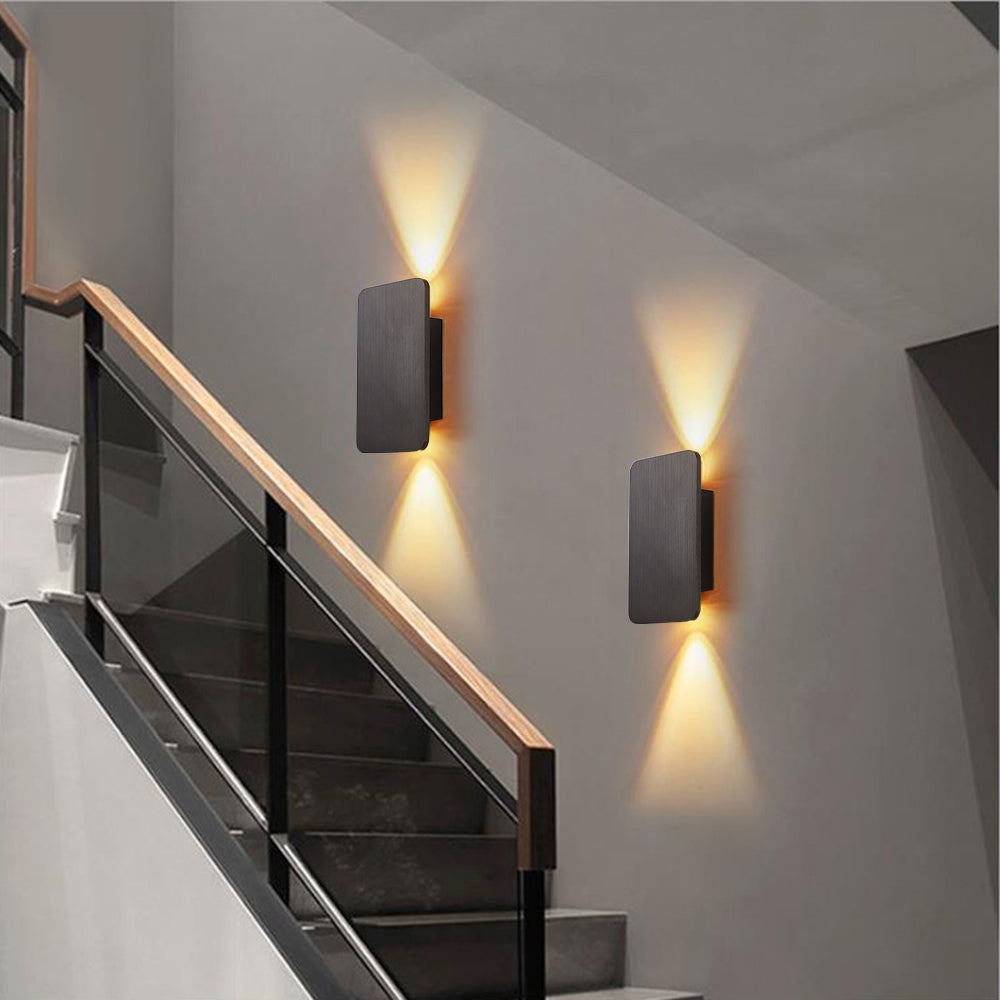 Rectangular LED wall light