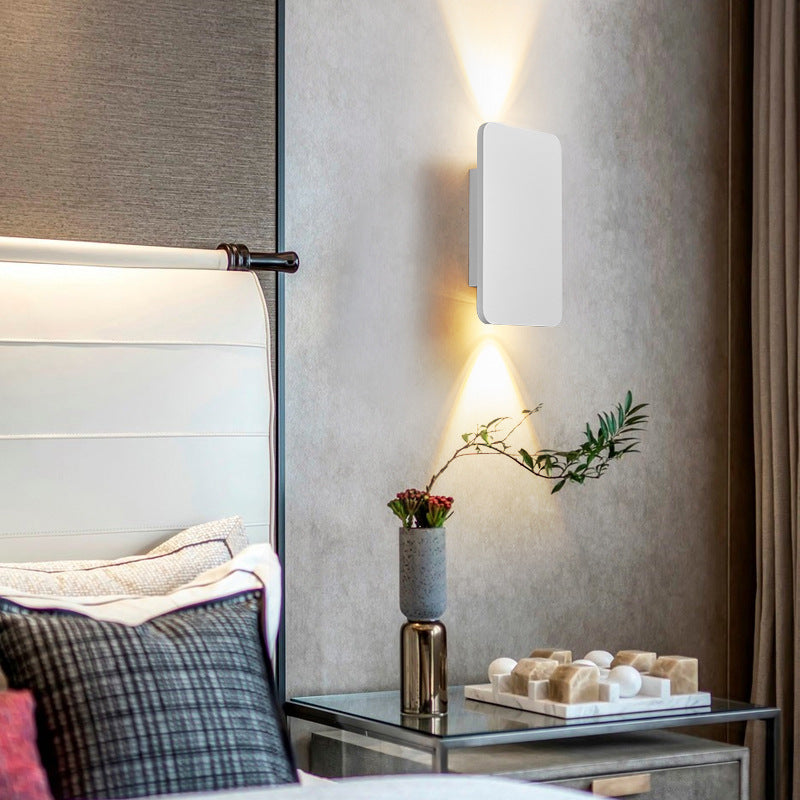 Rectangular LED wall light