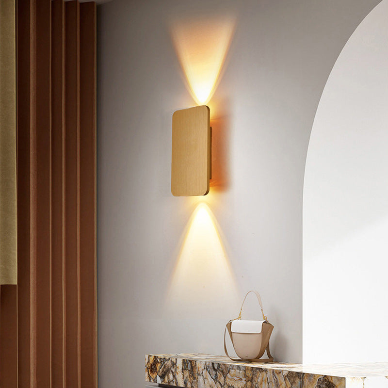 Rectangular LED wall light