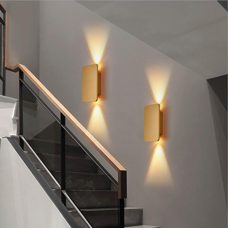 Rectangular LED wall light