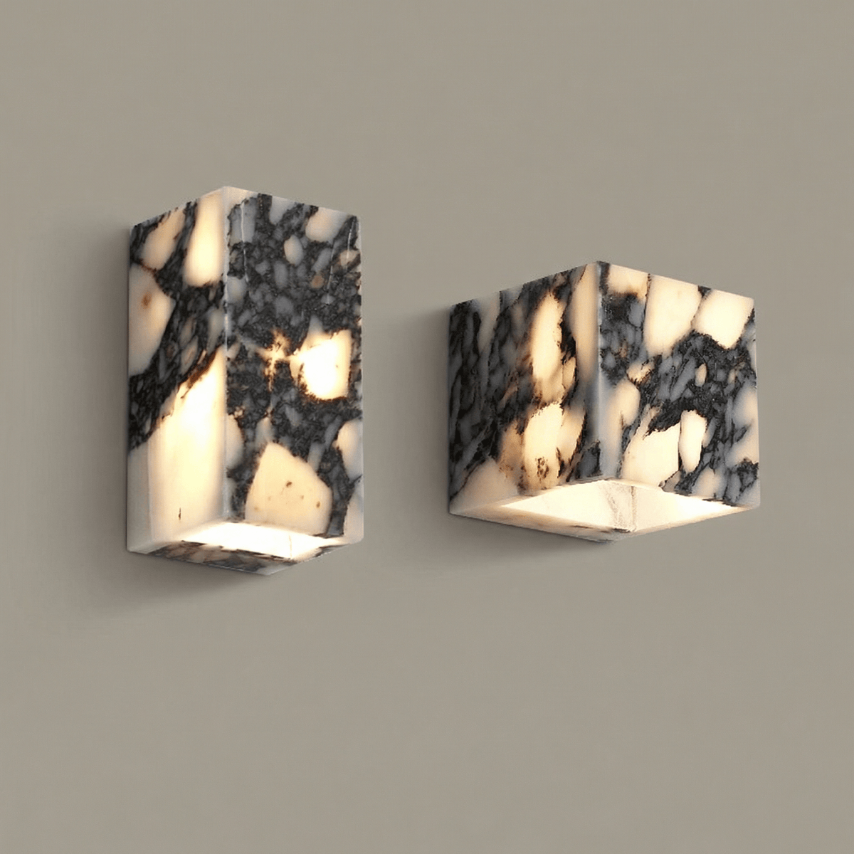 Applique murale LED en marbre