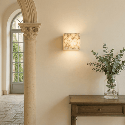 Applique murale LED en marbre