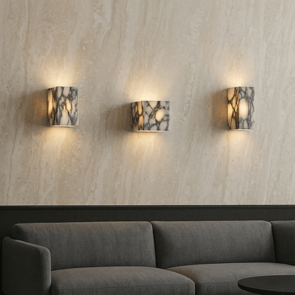 Applique murale LED en marbre