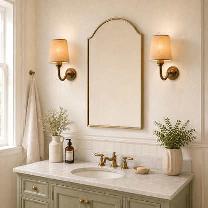 Brass wall sconce