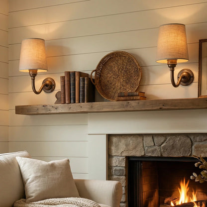 Brass wall sconce