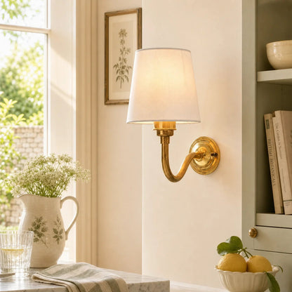 Brass wall sconce