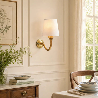 Brass wall sconce
