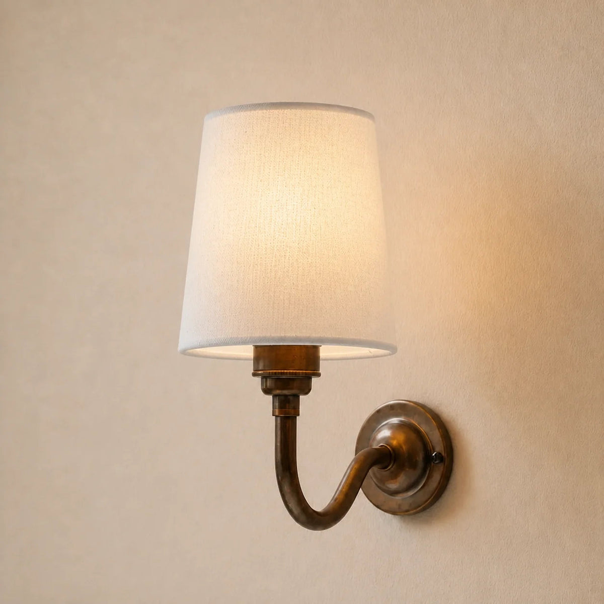 Brass wall sconce