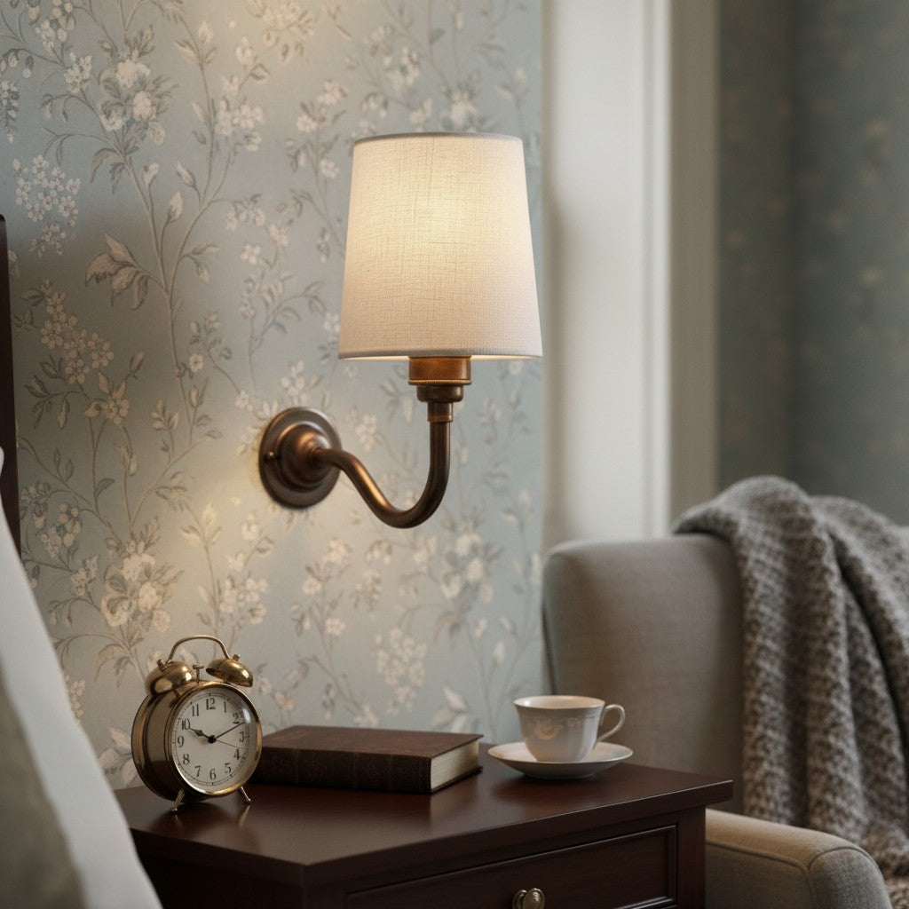 Brass wall sconce