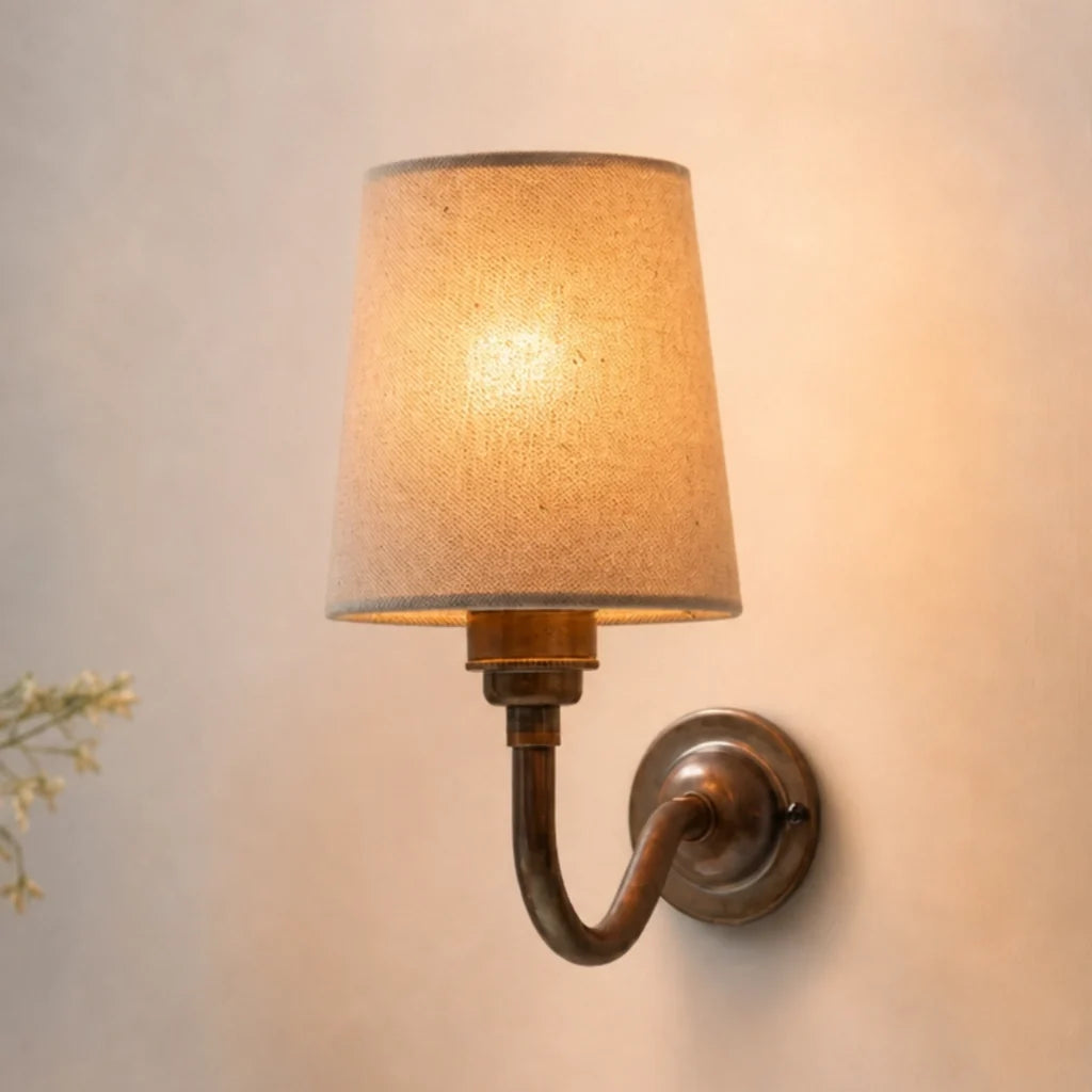 Brass wall sconce
