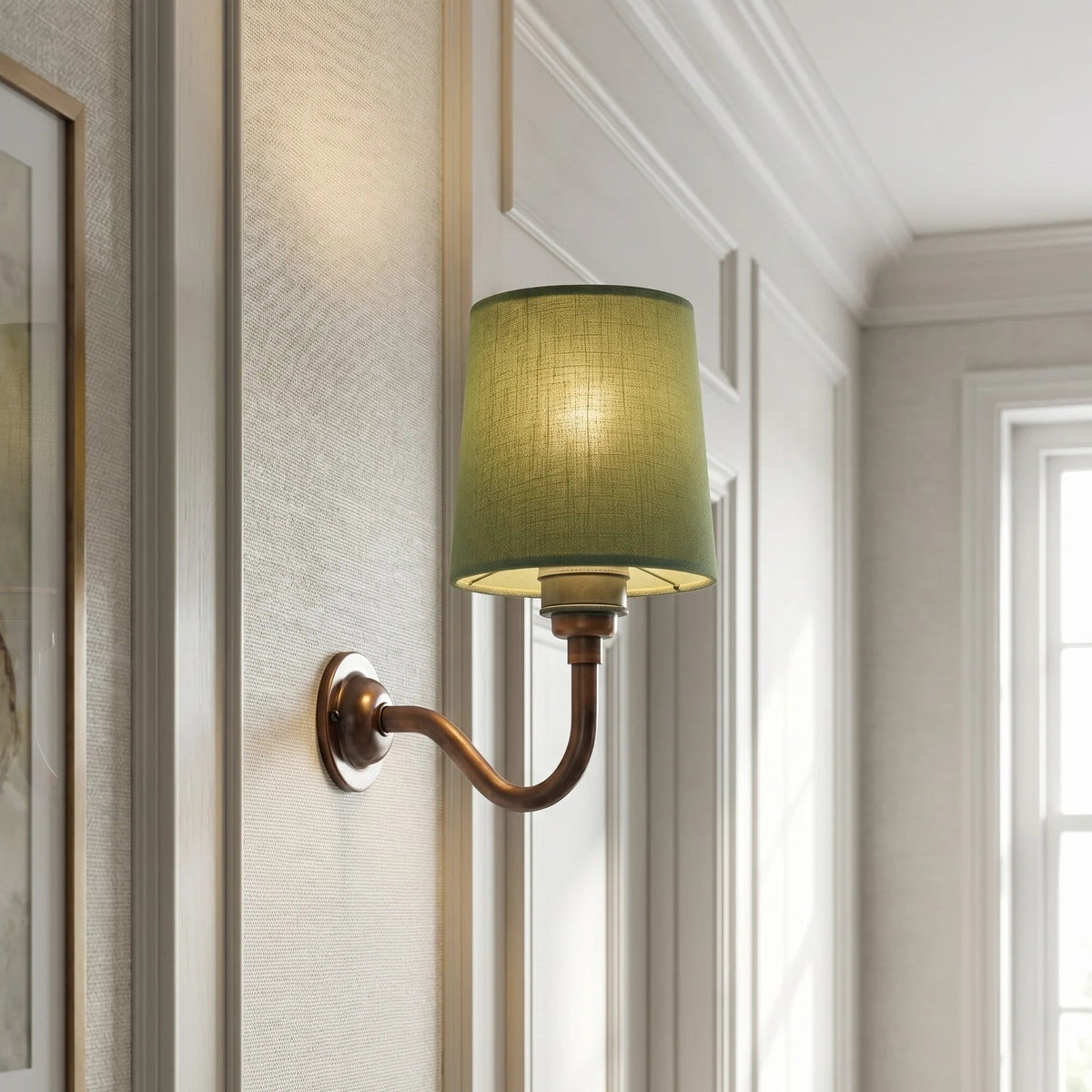 Brass wall sconce