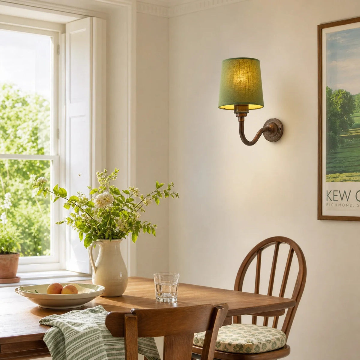 Brass wall sconce