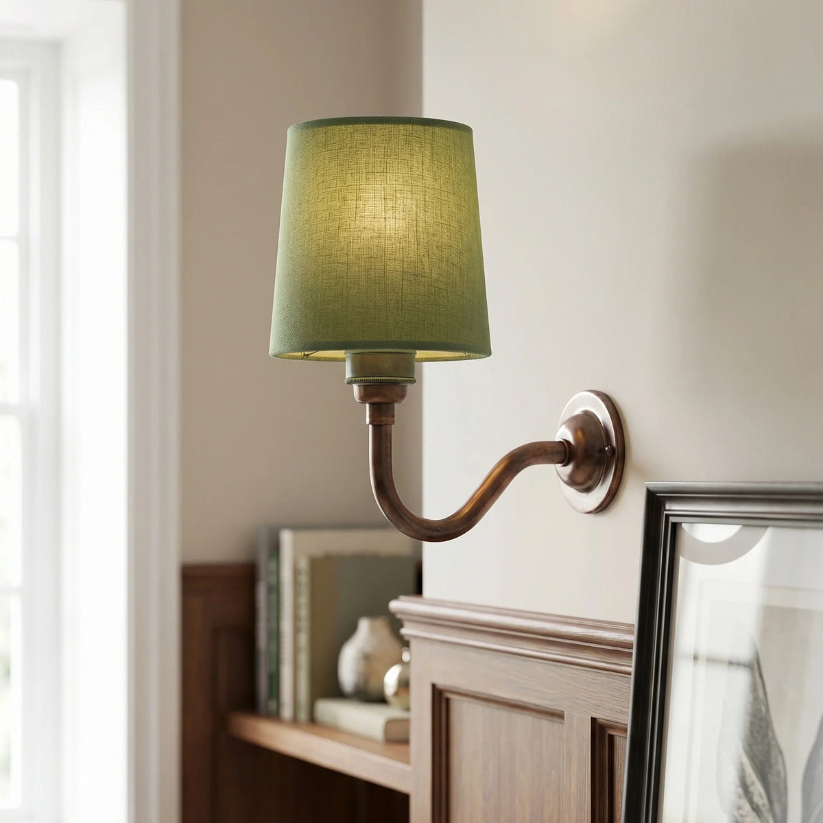 Brass wall sconce