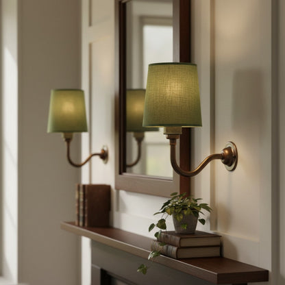 Brass wall sconce