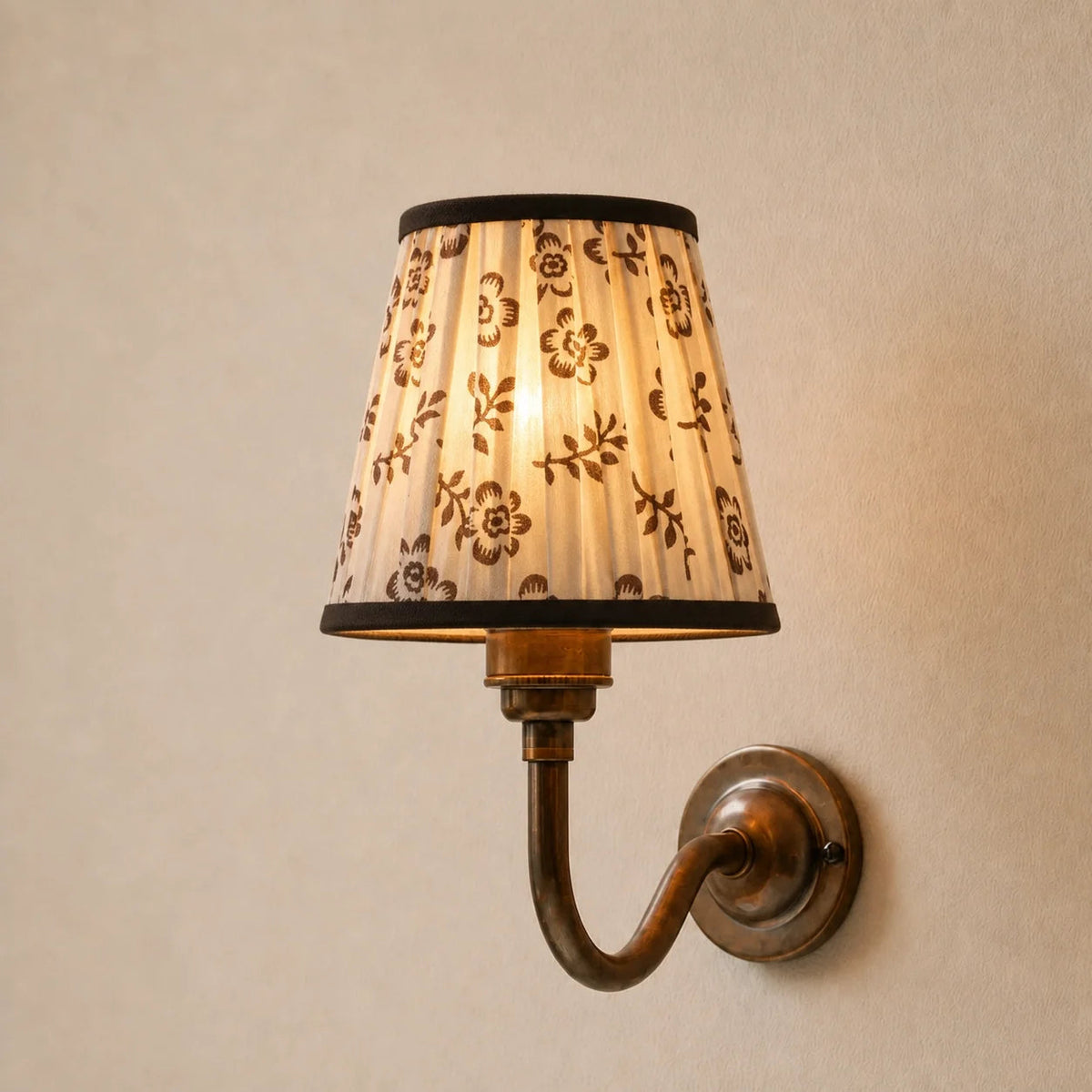 Brass wall sconce