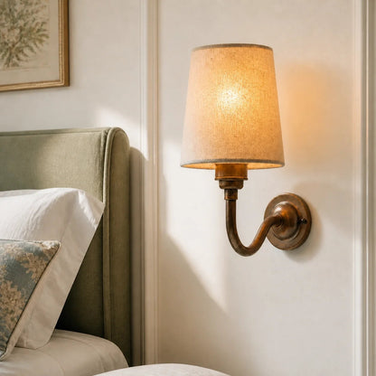 Brass wall sconce