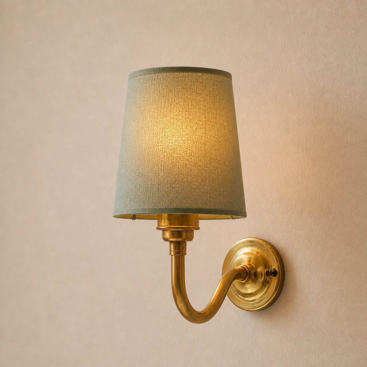 Brass wall sconce
