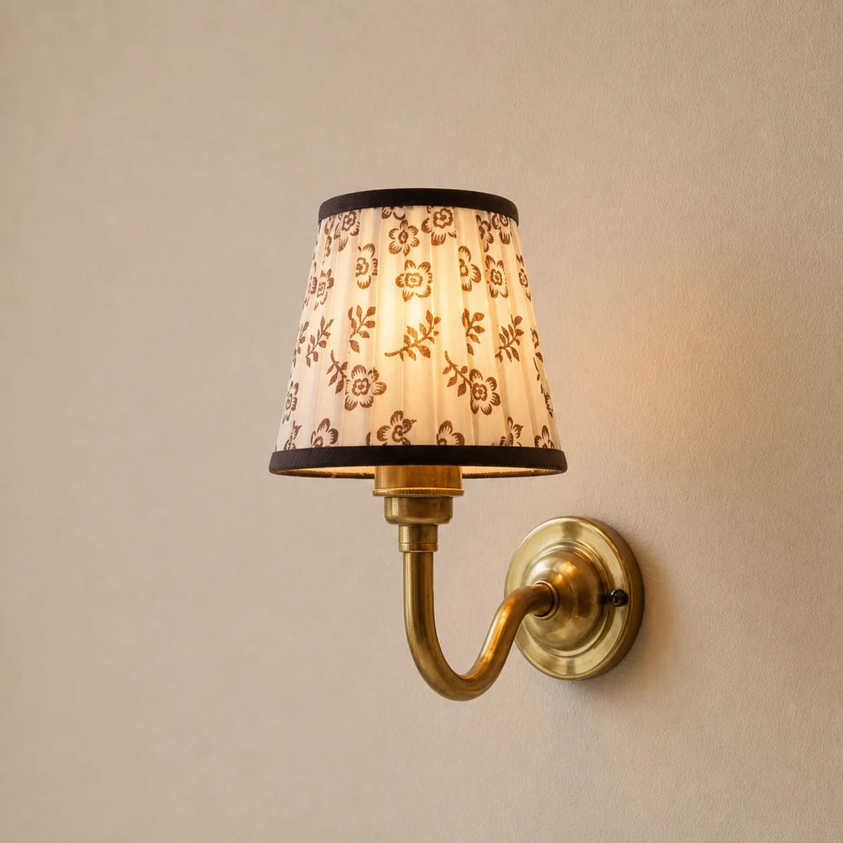 Brass wall sconce