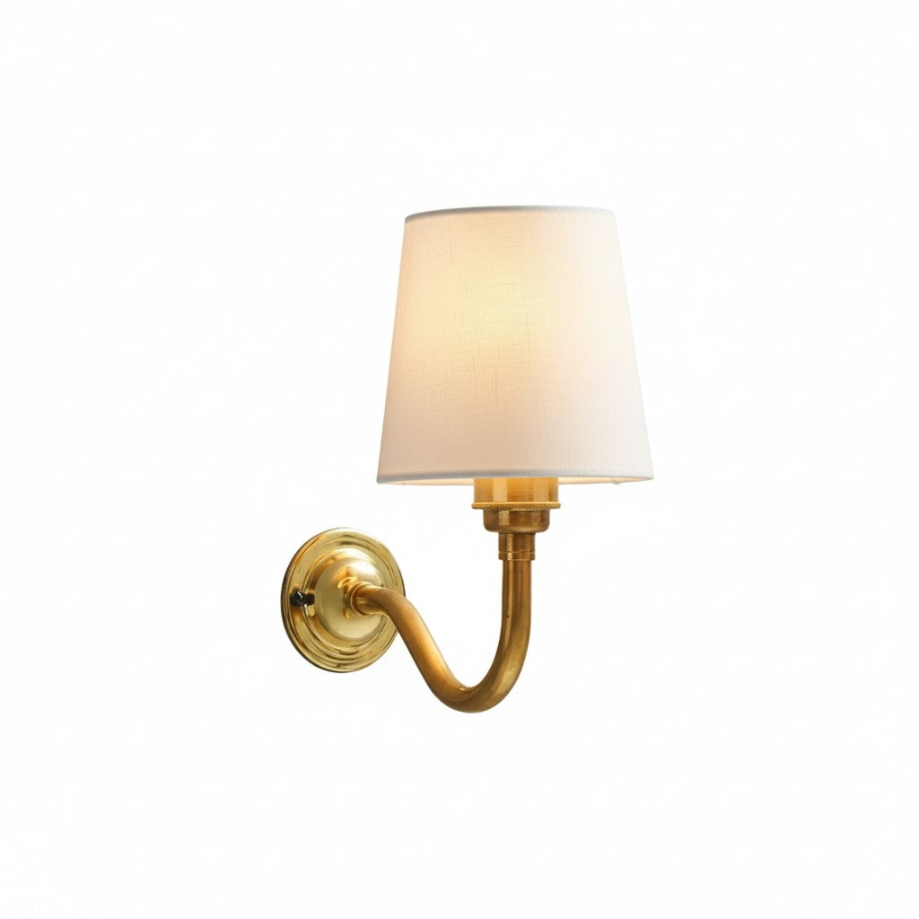 Brass wall sconce