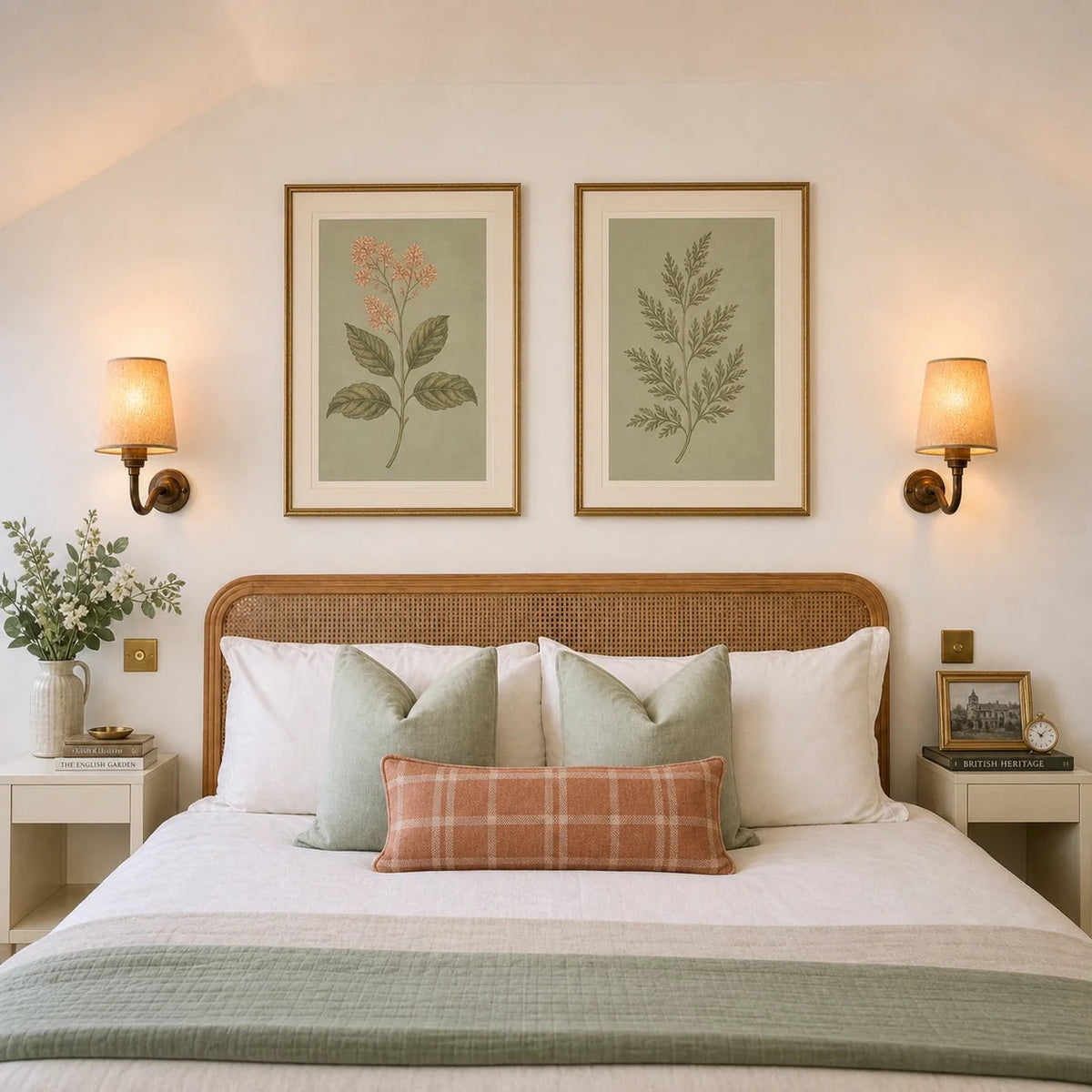 Brass wall sconce