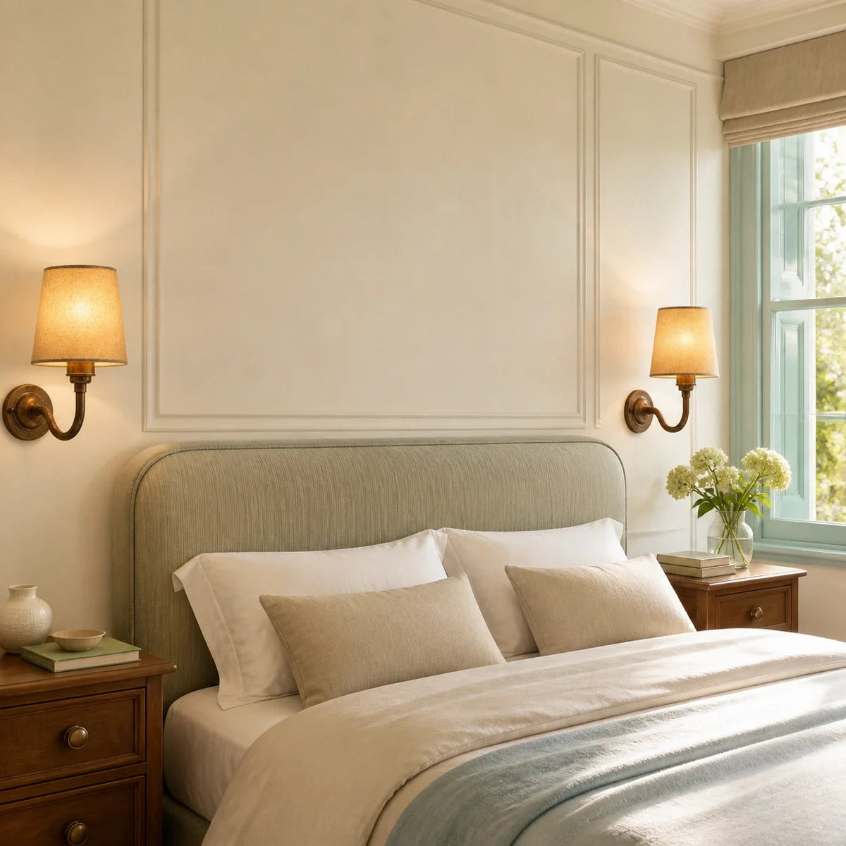 Brass wall sconce