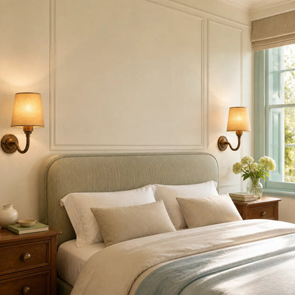 Brass wall sconce
