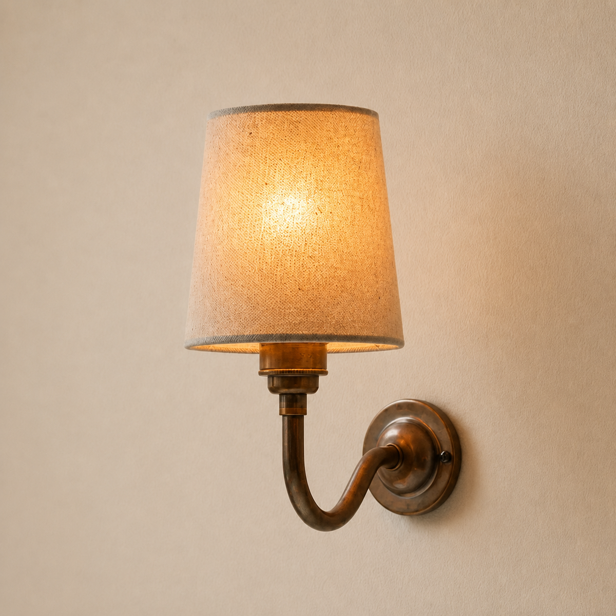 Brass wall sconce