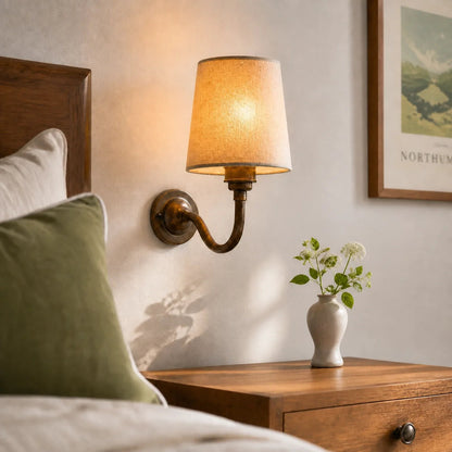 Brass wall sconce