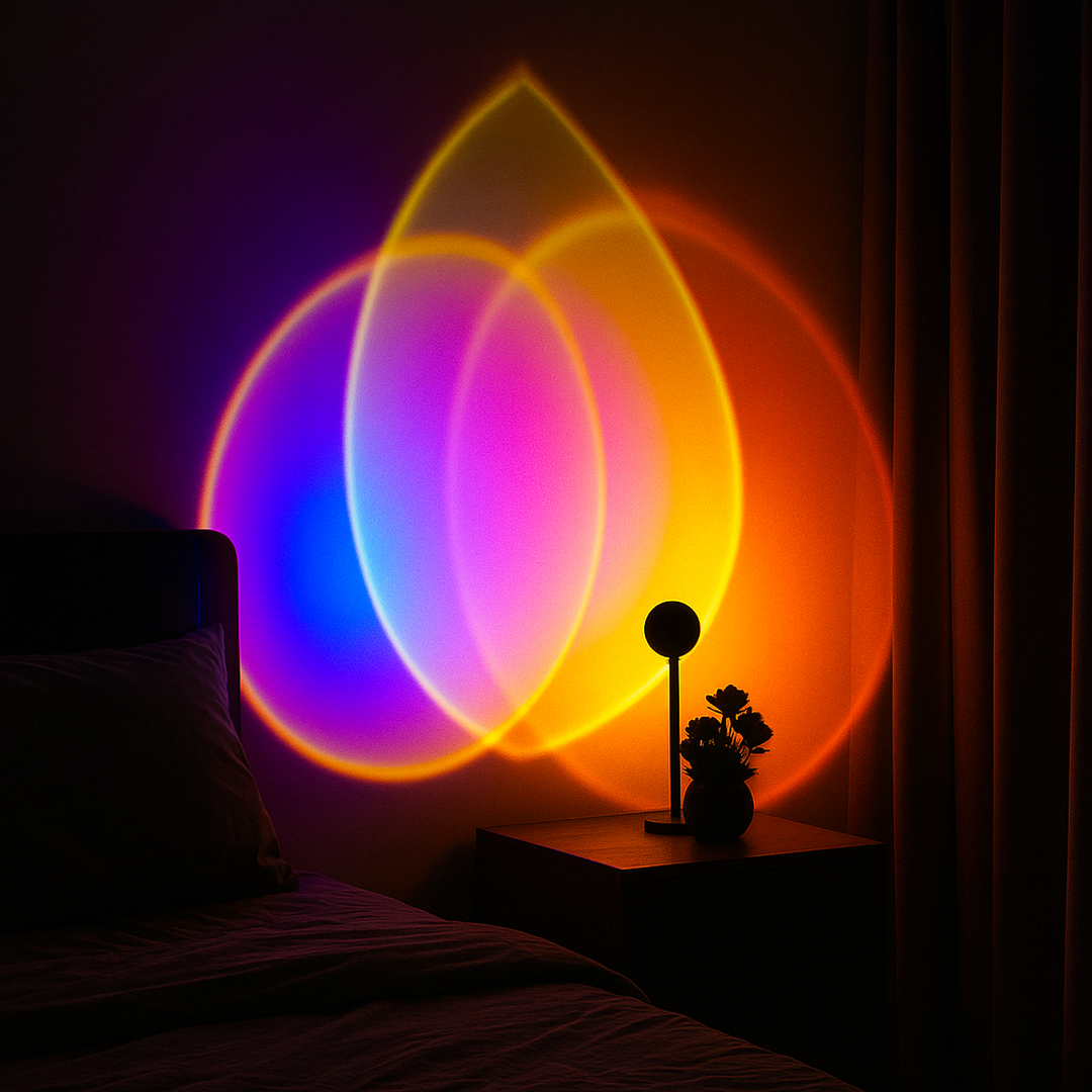 Lampa LED zachód słońca