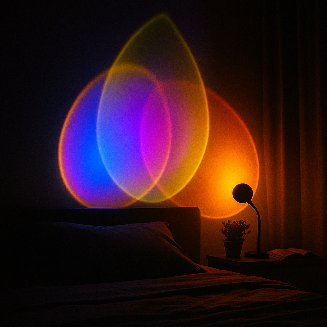 Lampa LED zachód słońca