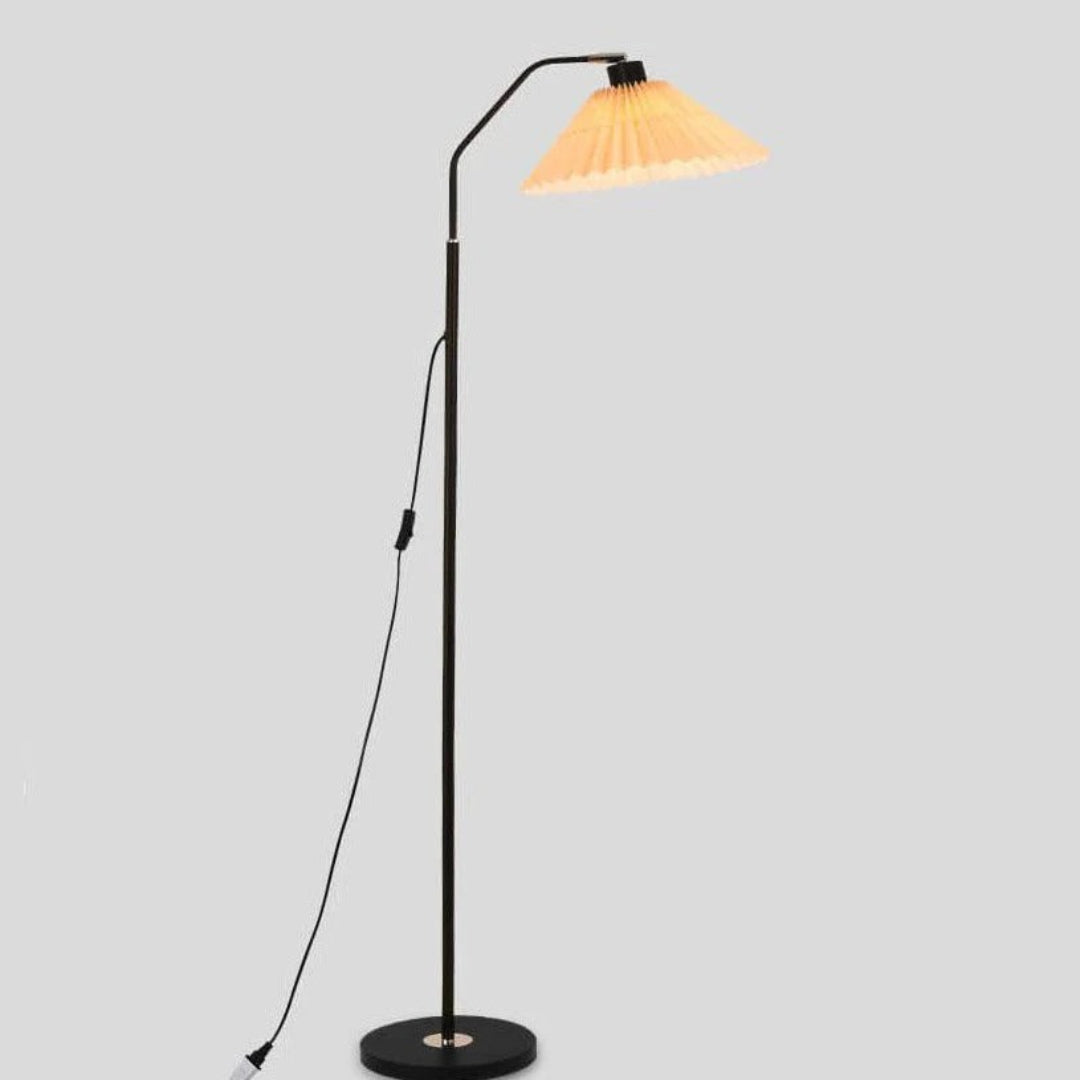 Pleated floor lamp