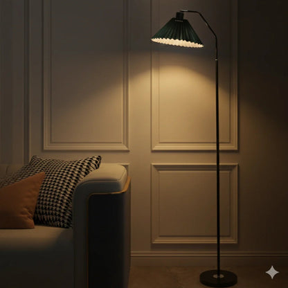 Pleated floor lamp