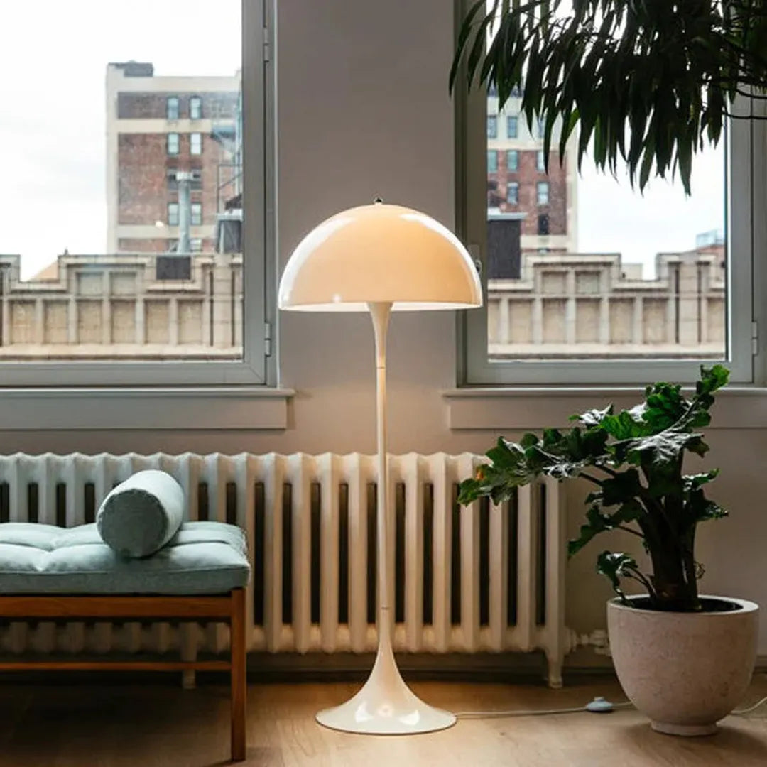 Mushroom-shaped floor lamp
