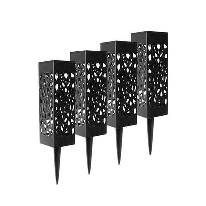 Solární zahradní lampa s krajkovým vzorem