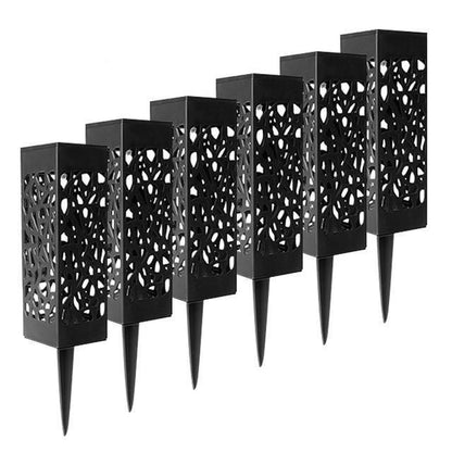 Solární zahradní lampa s krajkovým vzorem
