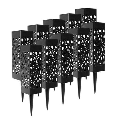 Solární zahradní lampa s krajkovým vzorem