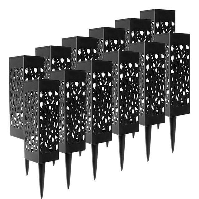 Solární zahradní lampa s krajkovým vzorem