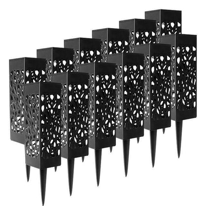 Solární zahradní lampa s krajkovým vzorem