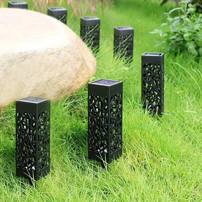 Solární zahradní lampa s krajkovým vzorem