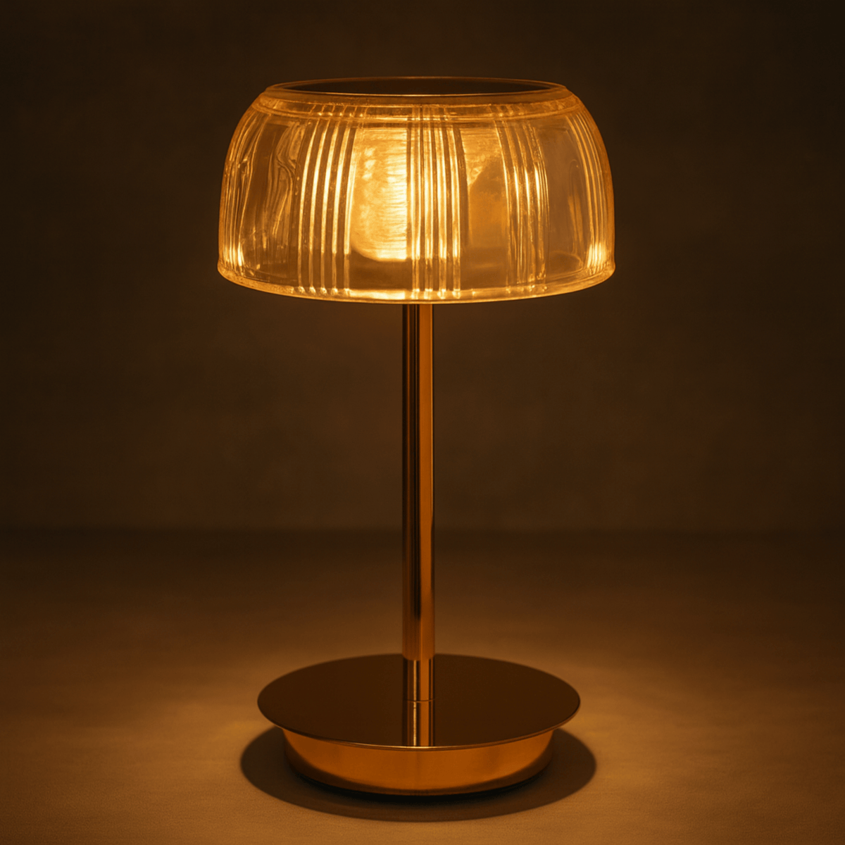 Ribbed LED table lamp