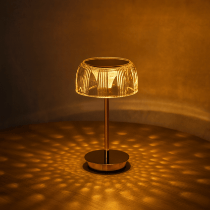 Ribbed LED table lamp