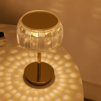 Ribbed LED table lamp