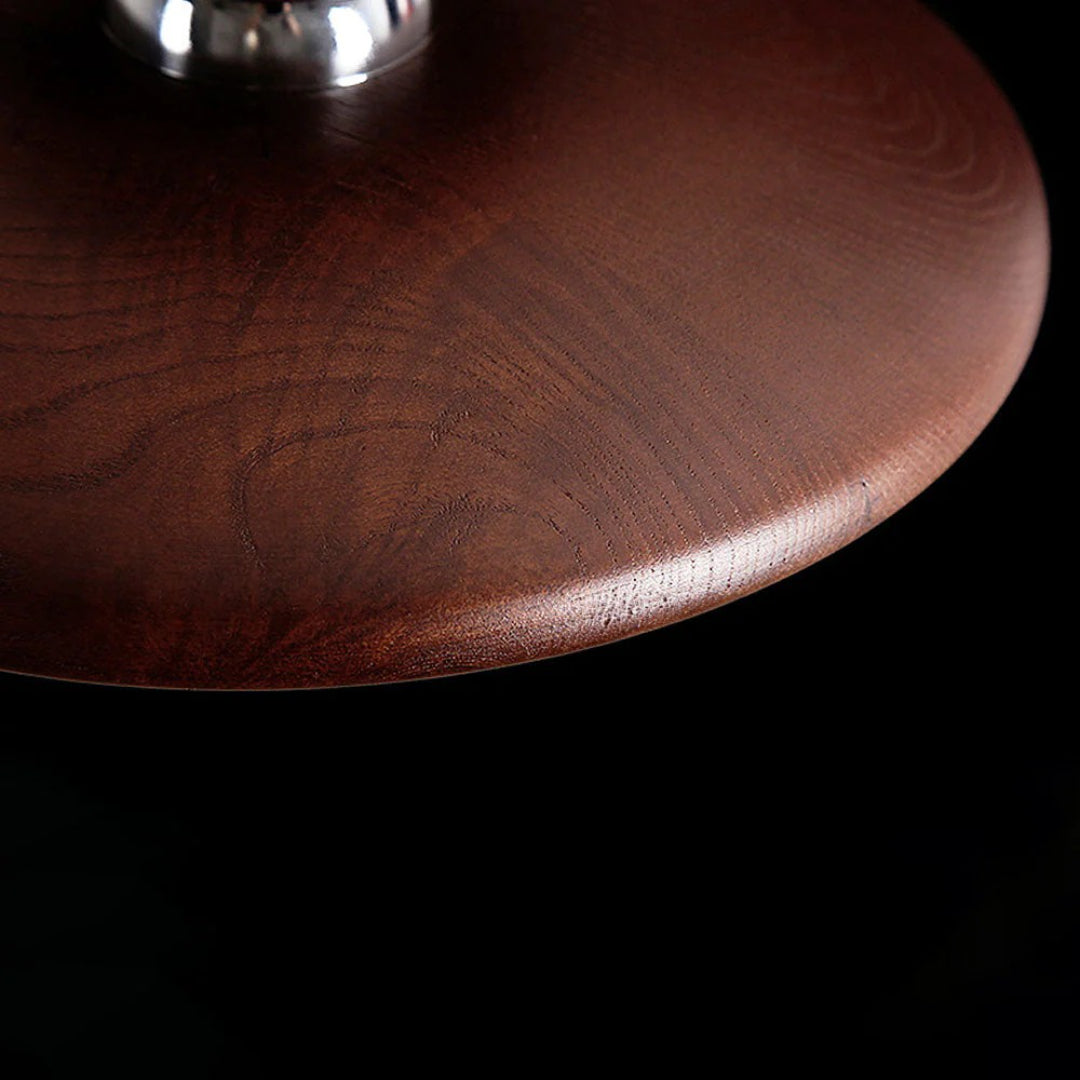 Round wooden ceiling lamp
